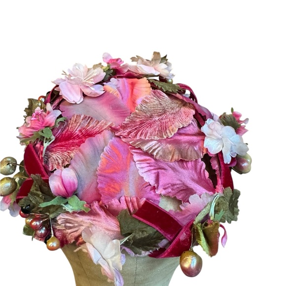 1940s/50s That Tynwood Distinction Floral & Fruit Adorned Fascinator Hat‎ - Picture 8 of 9